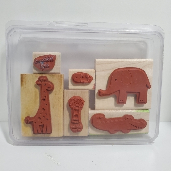 Stampin up assorted set 6 stamps animal baby floral shower card making scrapbook - Picture 5 of 6